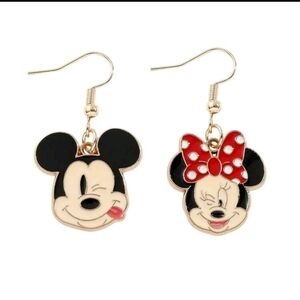 Minnie and mickey earrings